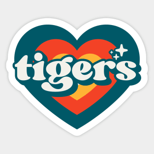 Vintage Tigers School Spirit // High School Football Mascot // Go Tigers Retro Sticker